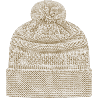 Cable Knit Pom Hat - No Club Logo